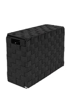 Panier de rangement pour papier toilette rectangulaire polyester /metal - Noir