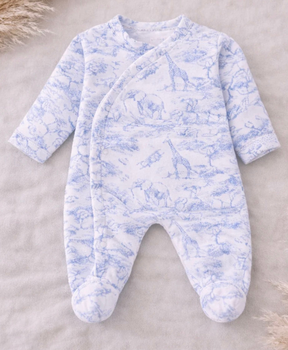 Pyjamas inspiration toile de Jouy 0/3 mois