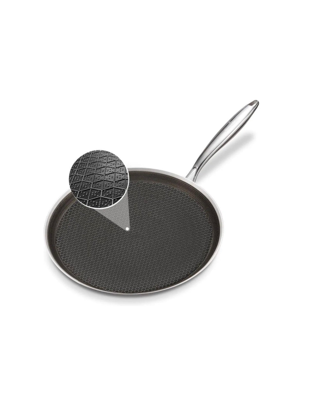 Poêle à Crêpes - 26cm - Inox -