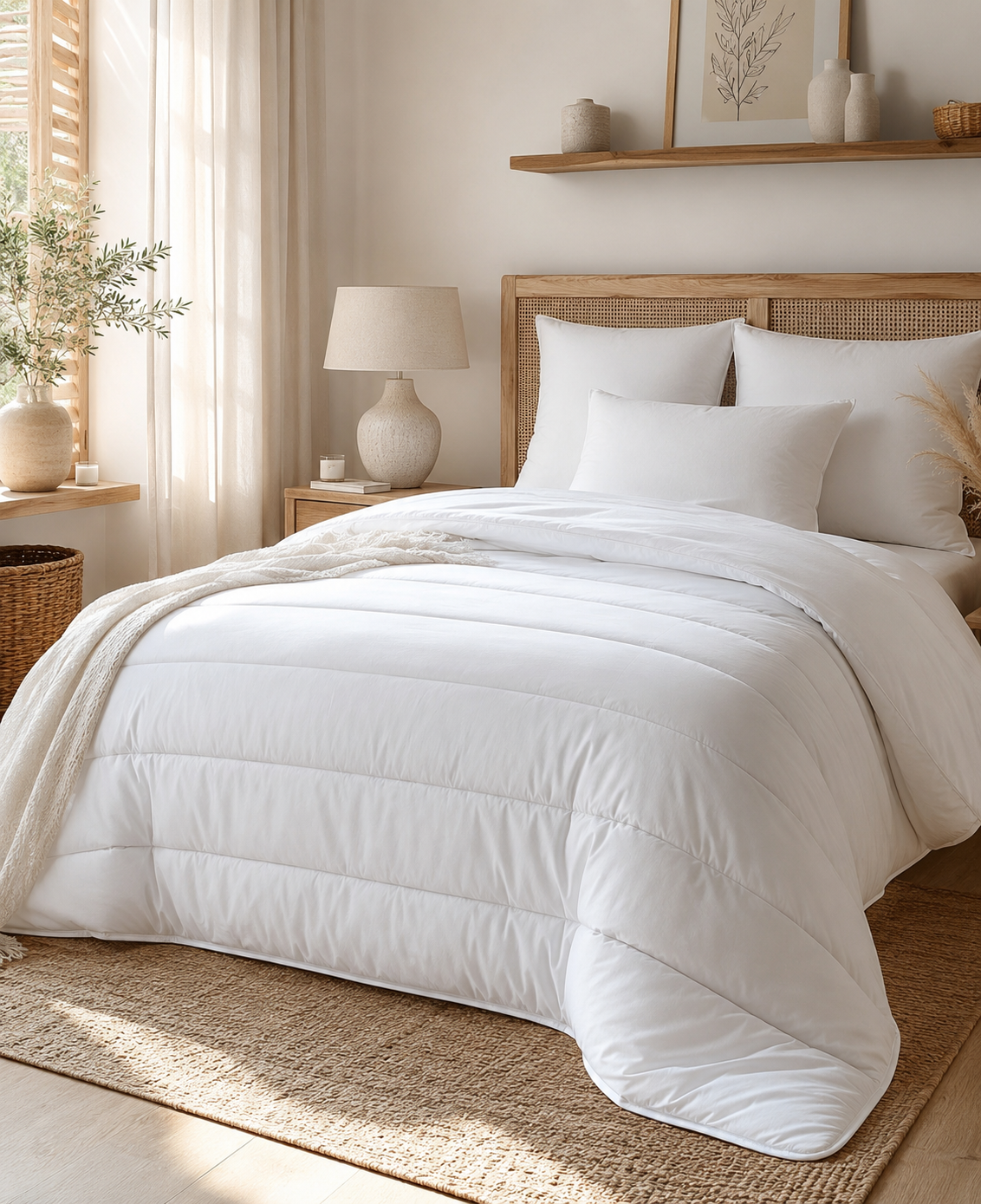 Couette Percale Confort – Percale de Coton 400 g/m² - 140x200cm