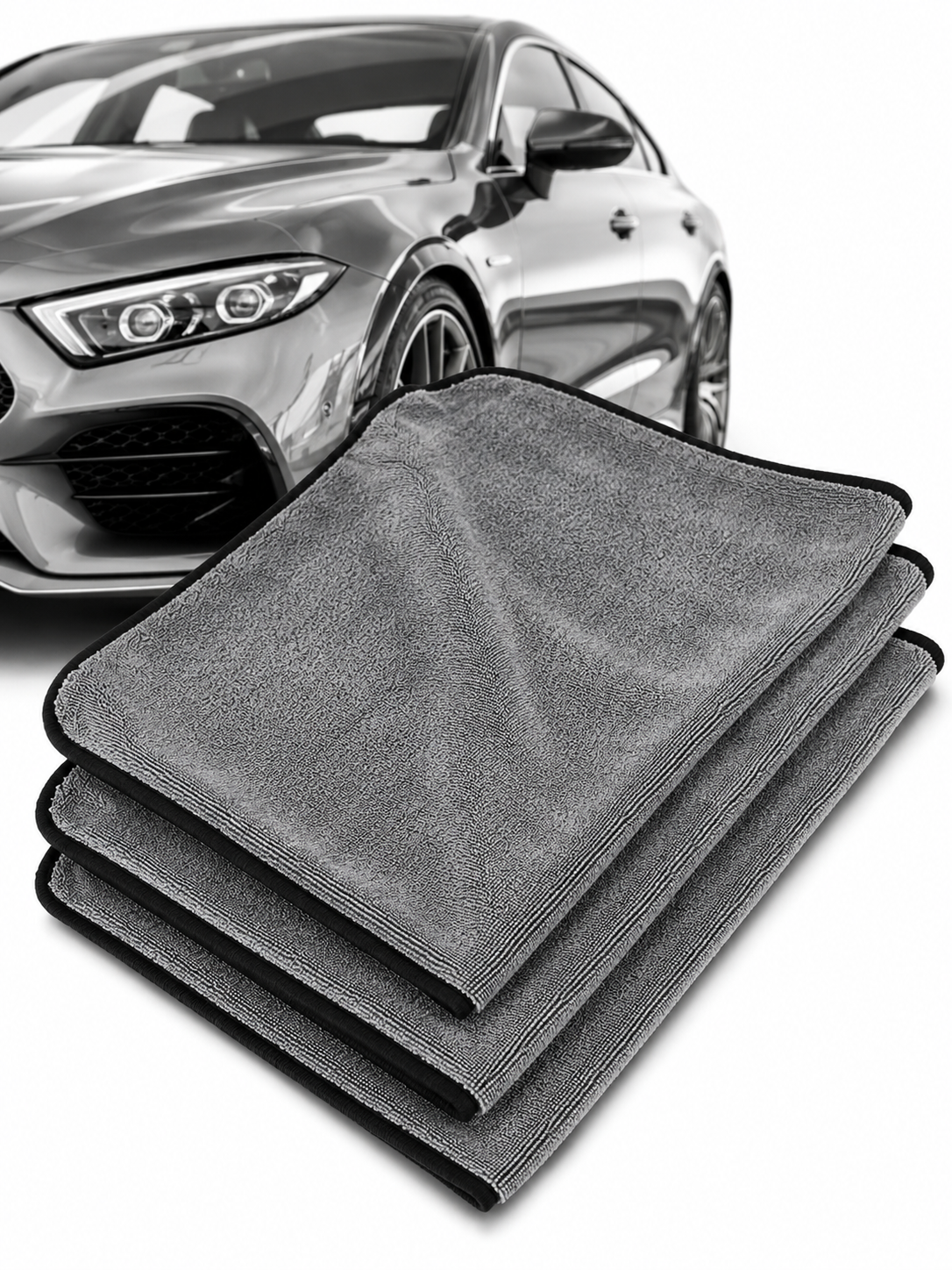 Lot de 3 MAXI Chiffons en Microfibre - Spécial Auto - 50x60cm