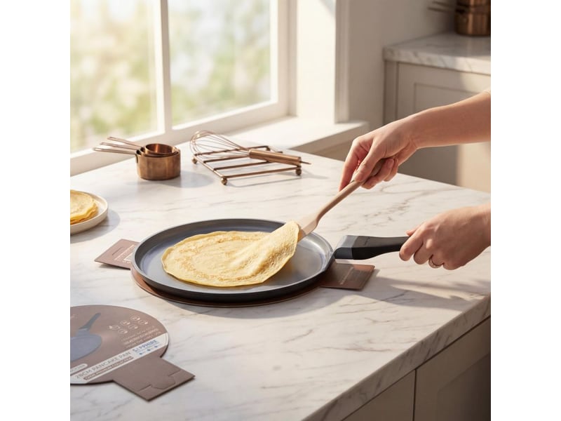 Poêle à crêpe 28cm tous feux dont induction noir
