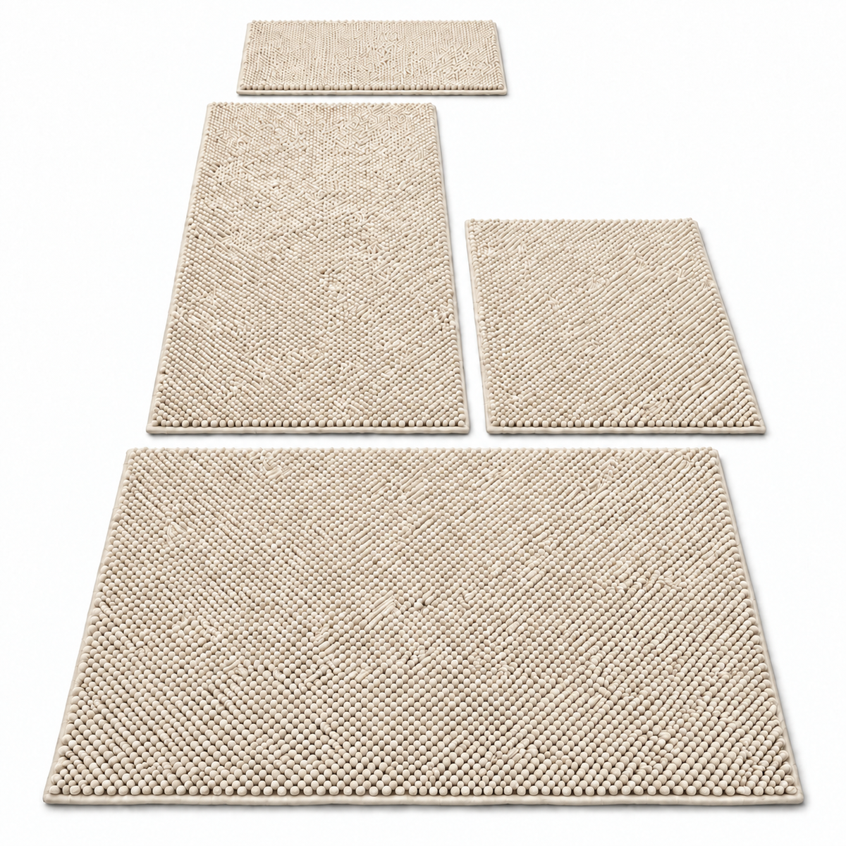 Jeu de tapis boules - Caravane 5m30 jusqu’à 5m90 - Couleur Écru
