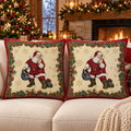 2 Housses à coussin 45x45cm - Père Noël