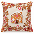 2 Housses à coussin 45x45cm 100% Coton - Pain d’épice
