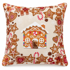 2 Housses à coussin 45x45cm 100% Coton - Pain d’épice
