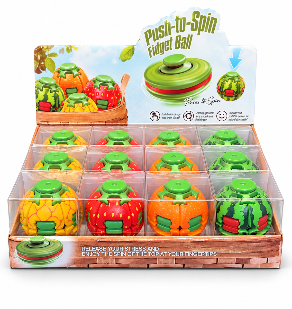 12 Toupies Fruits