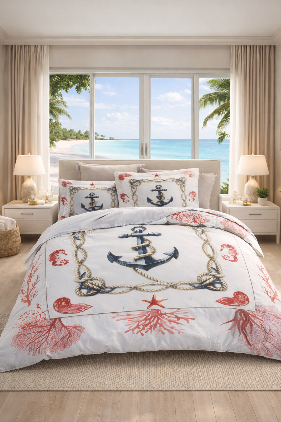 Housse de couette Ancre - 200x200 - 100% Coton