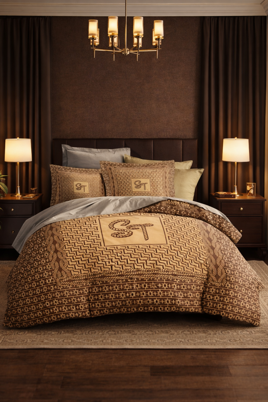 Housse de couette ST Beige 220x240 - 100% Coton