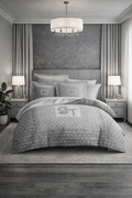 Housse de couette ST Gris 220x240 - 100% Coton