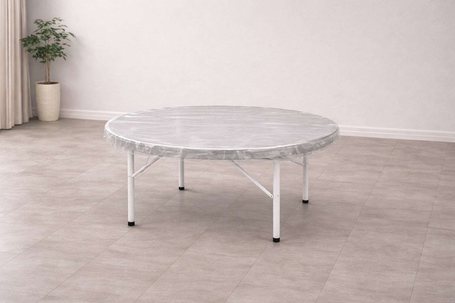 Nappe transparente - table ronde 1m20