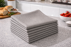 10 torchons Bonheur Gris polyvalents de 60x50 cm