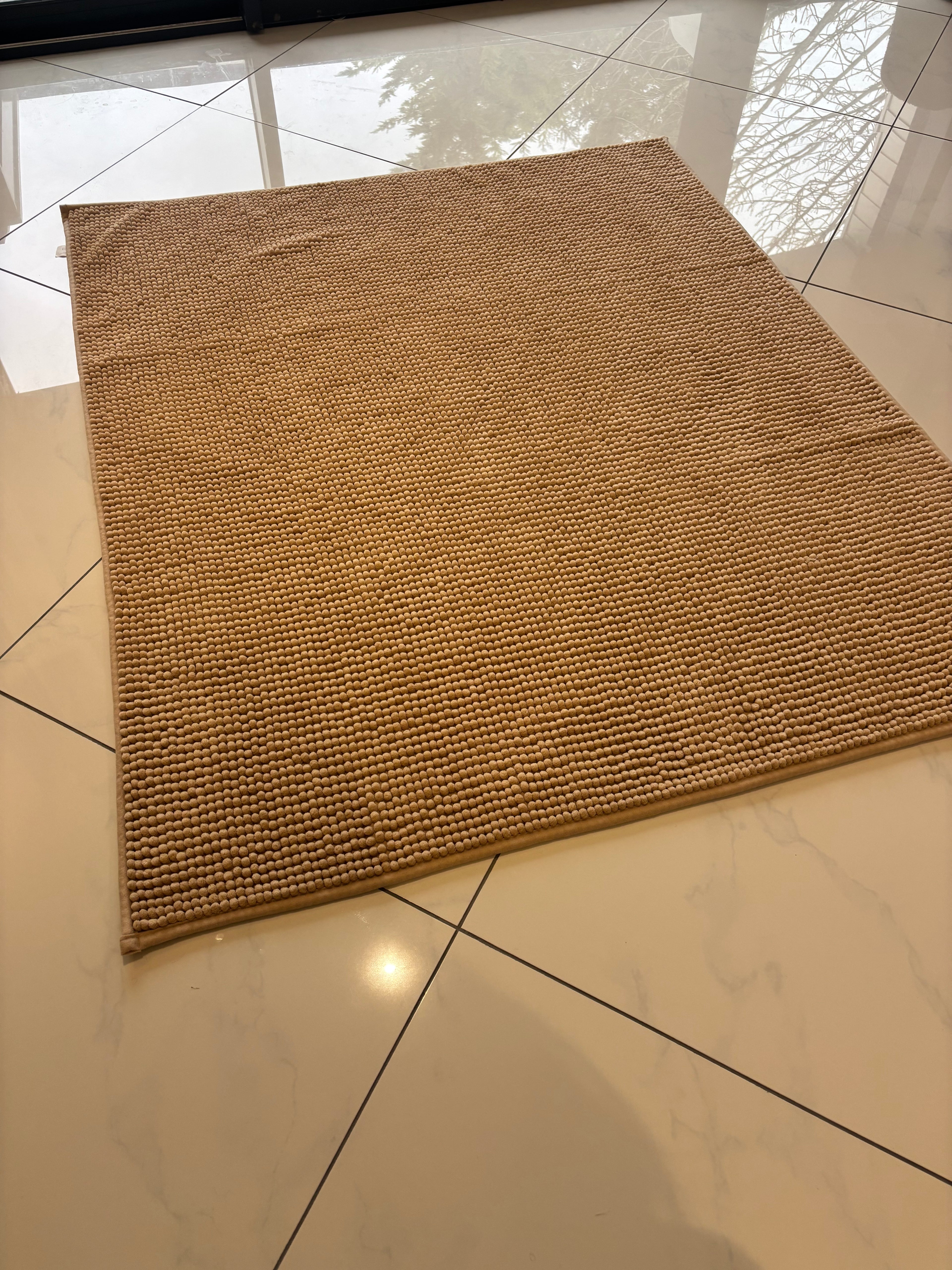 Tapis Boule Beige 110x130 cm