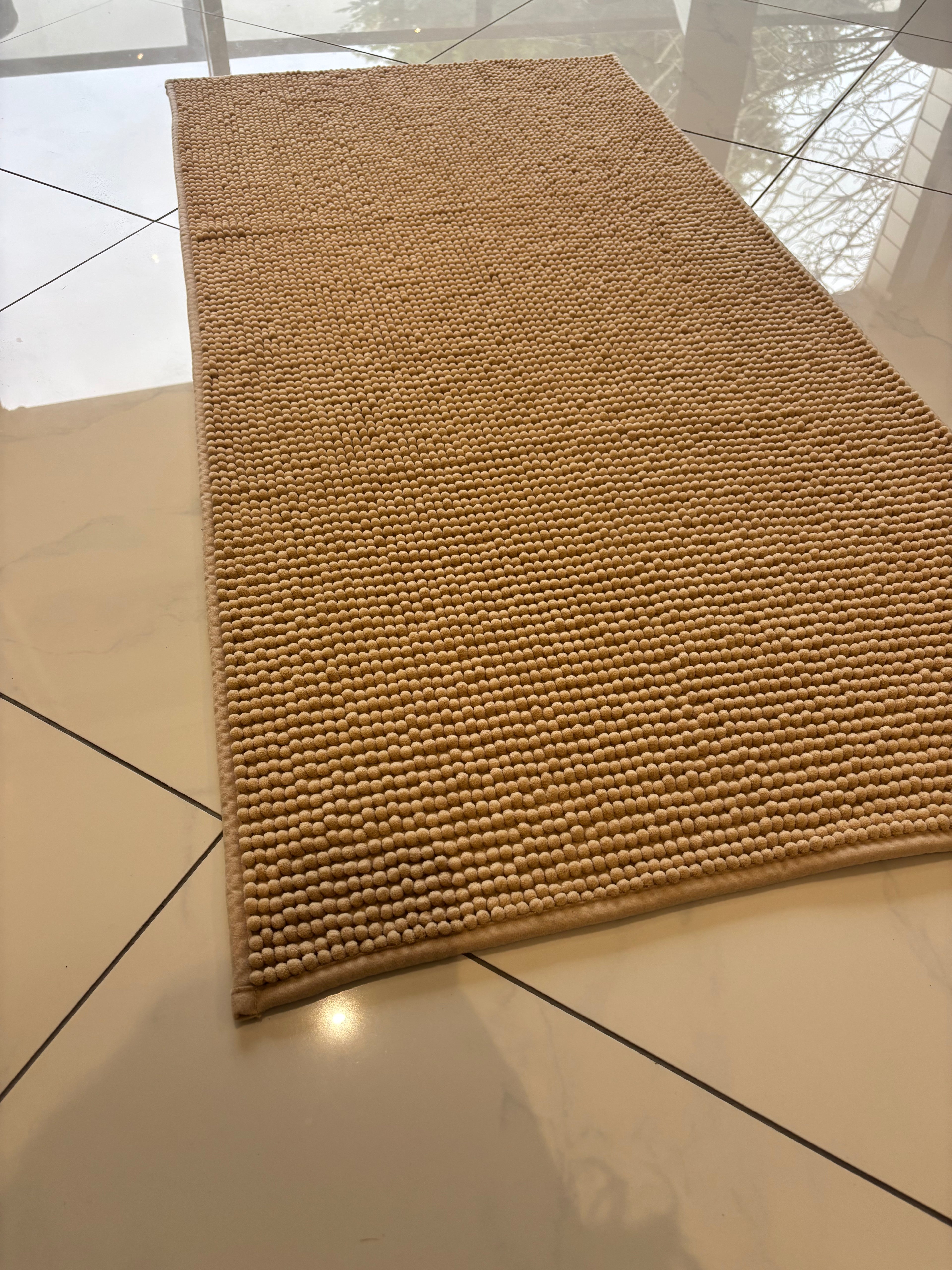 Chemin Tapis Boule Beige 70x140cm