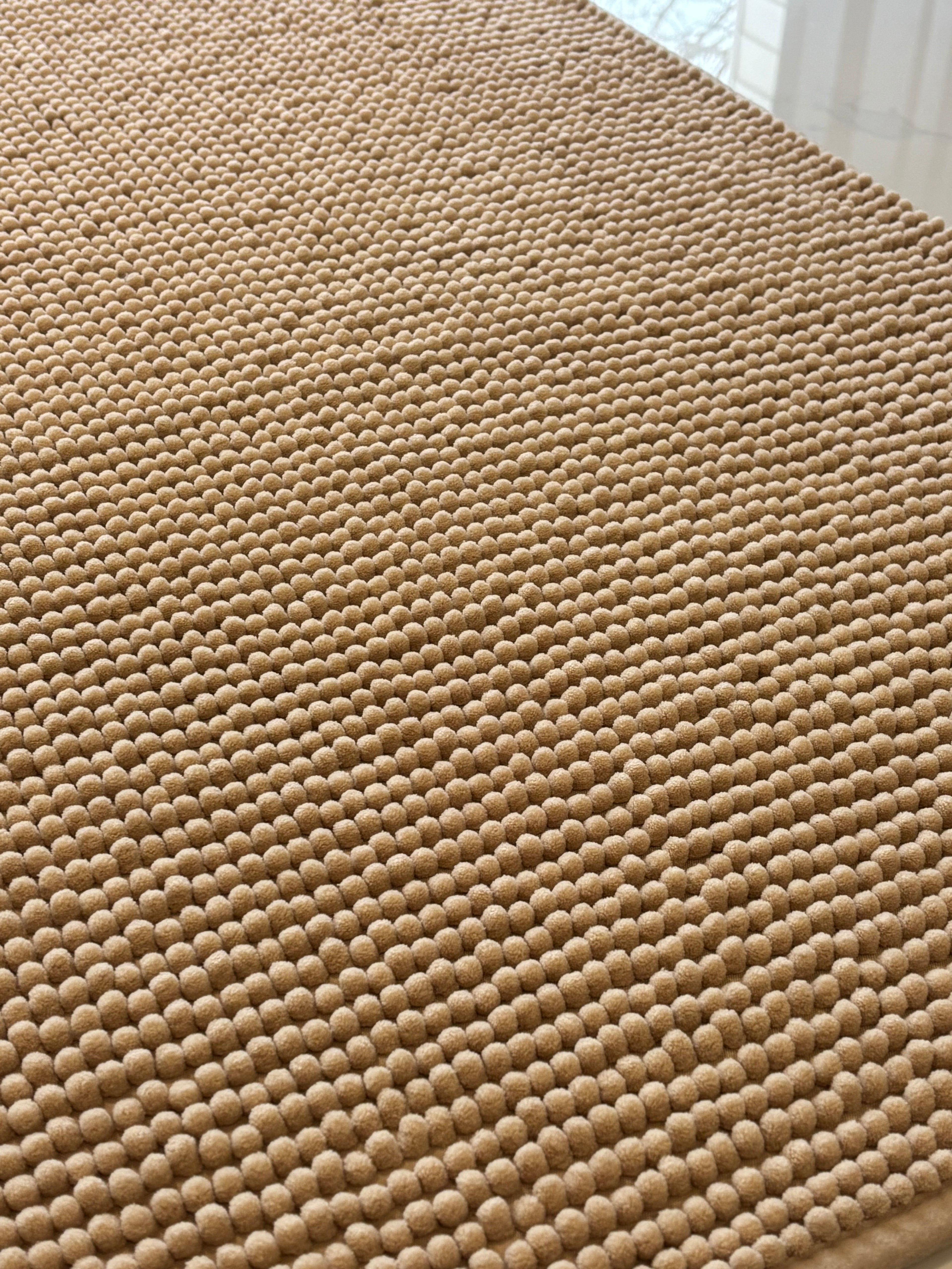 Chemin Tapis Boule Beige 70x140cm