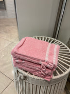 Ensemble complet de 26 pièces Rose - 6 serviettes de toilette + 20 gants Corde Marinier