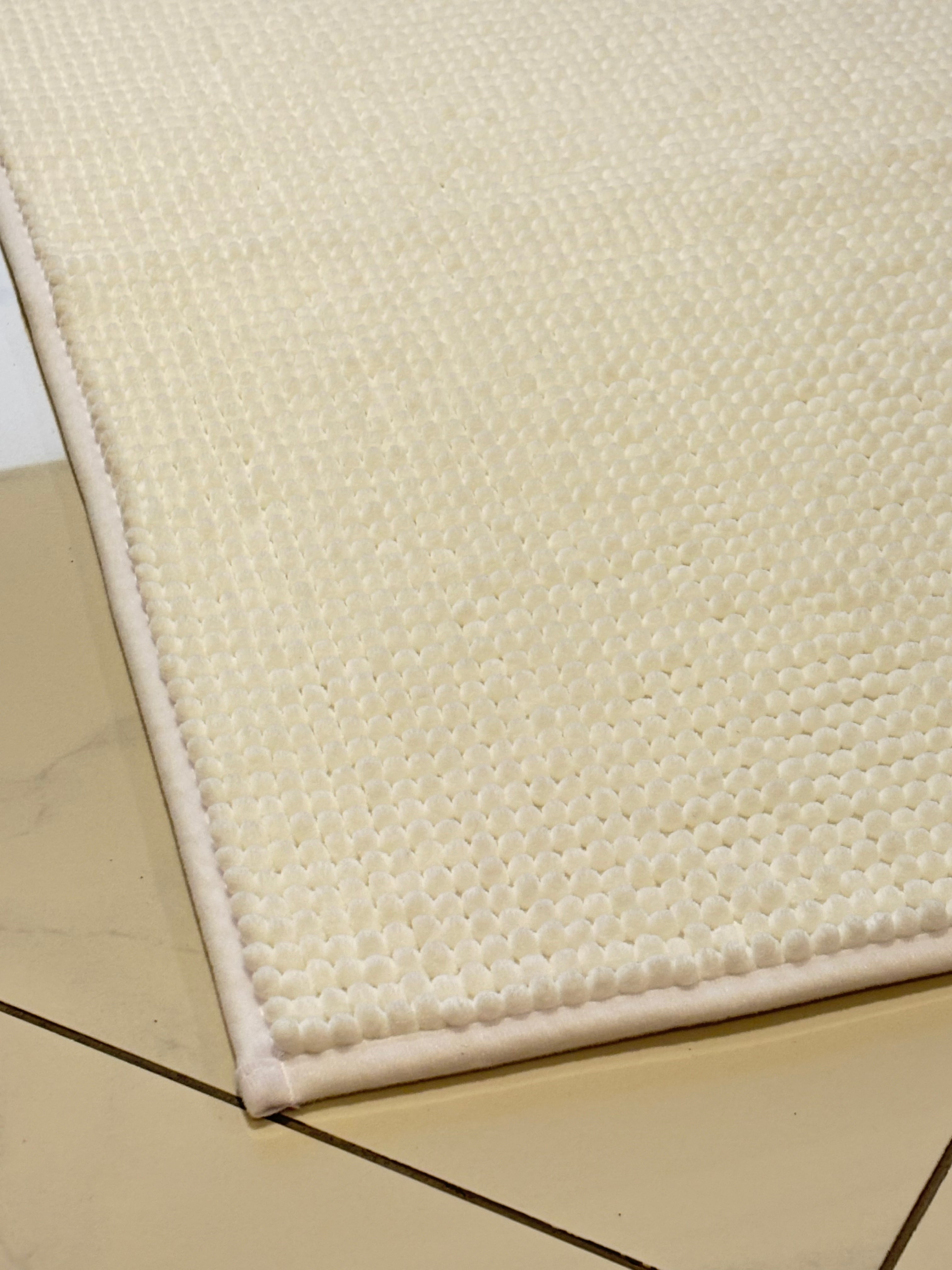 Chemin Tapis Boule Blanc 70x140cm