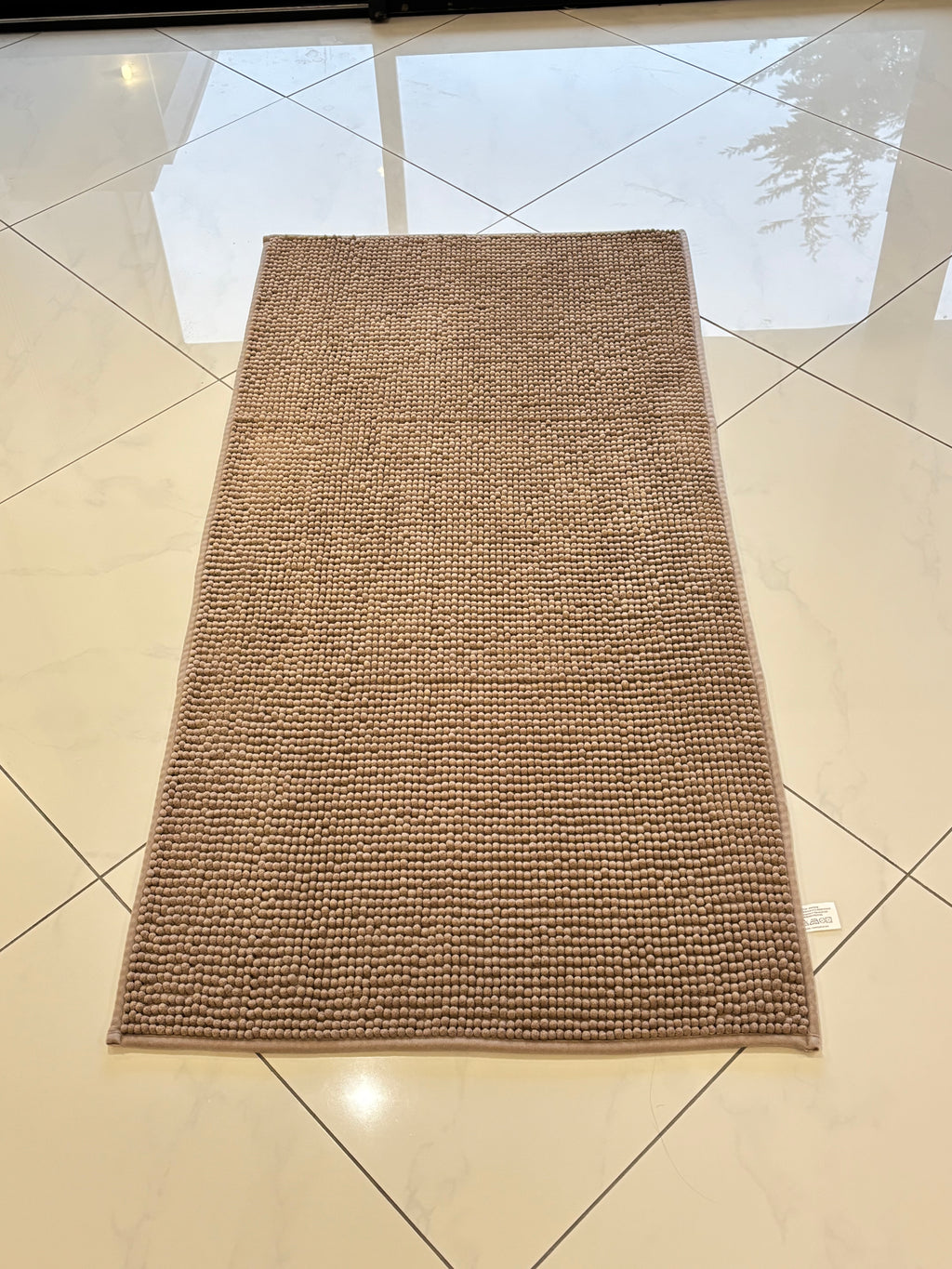 Chemin Tapis Boule Taupe 70x140cm
