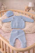 Ensemble bébé 3 pièces - Bleu - 0/3 mois