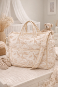 Sac à langer Beige 100% Coton inspiration toile de Jouy