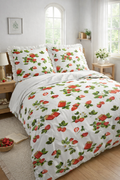 Housse de couette Fraise - 200x200- 100% coton