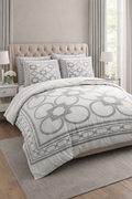 Housse de couette Ortega Gris - 200x200- 100% coton
