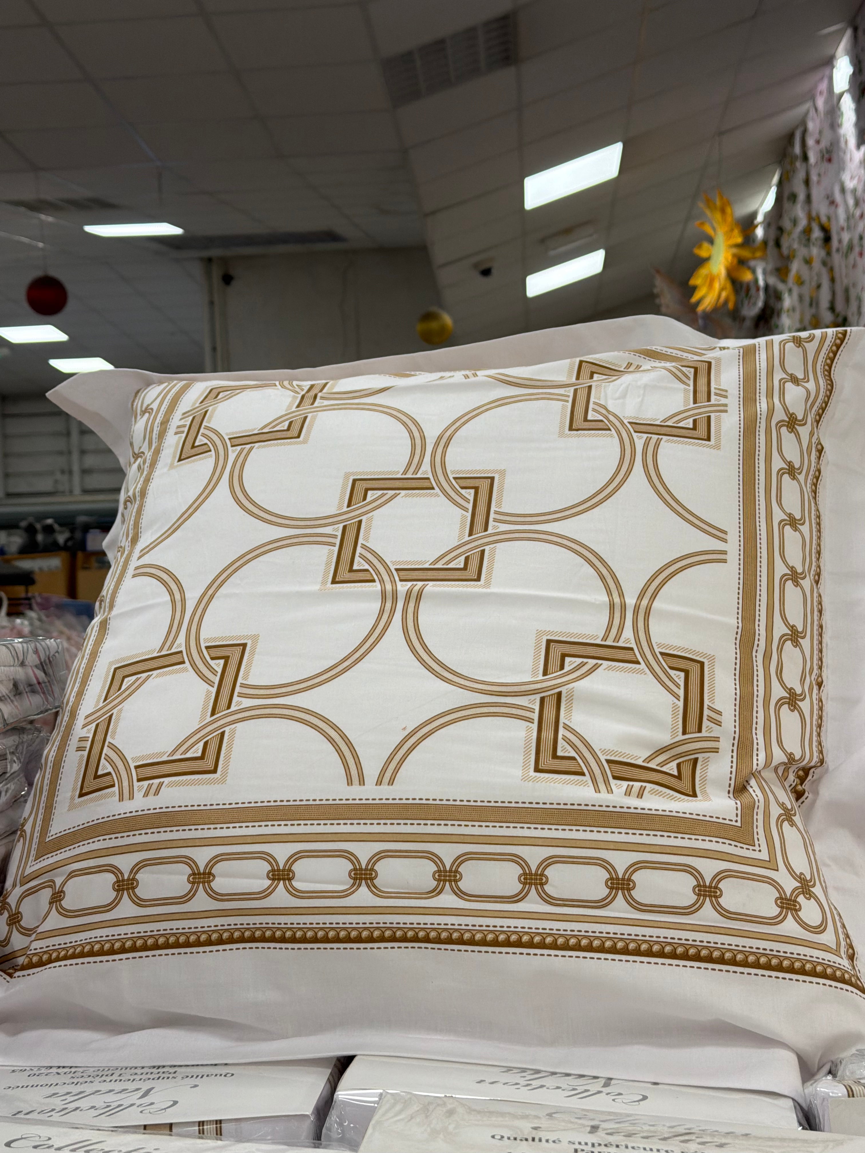 Housse de couette Ortega Beige - 140x200 - 100% coton