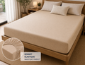 Drap Housse BEIGE Jersey 100% Coton 140x190cm jusqu’à 150x200cm