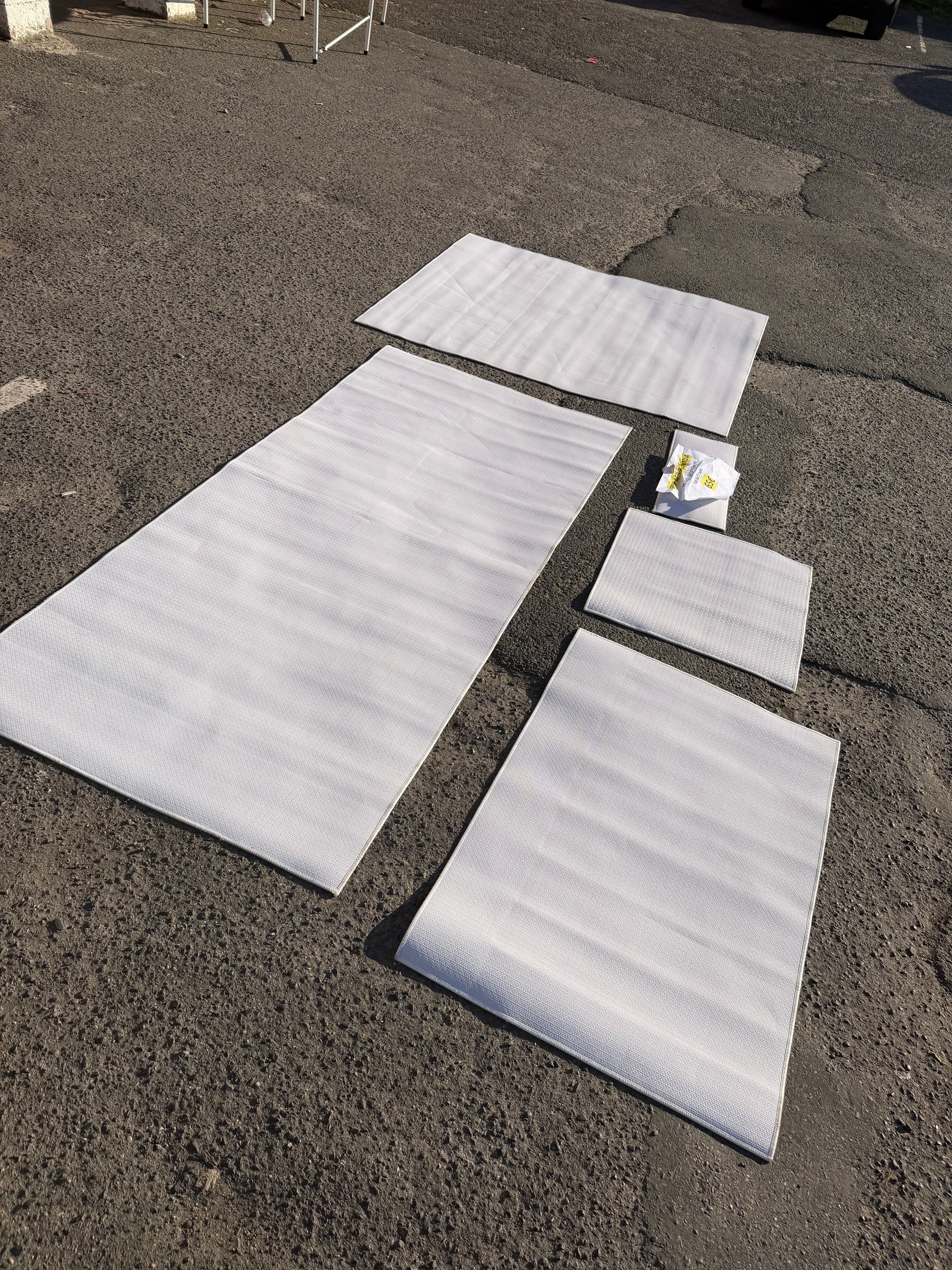Nouveau Jeu de tapis plastique 5m90 Blanc