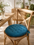 Galette de chaise 40cm Bleu Paon