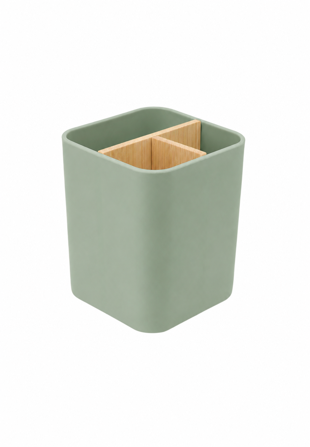 Support Brosse à dents - vert - Bambou