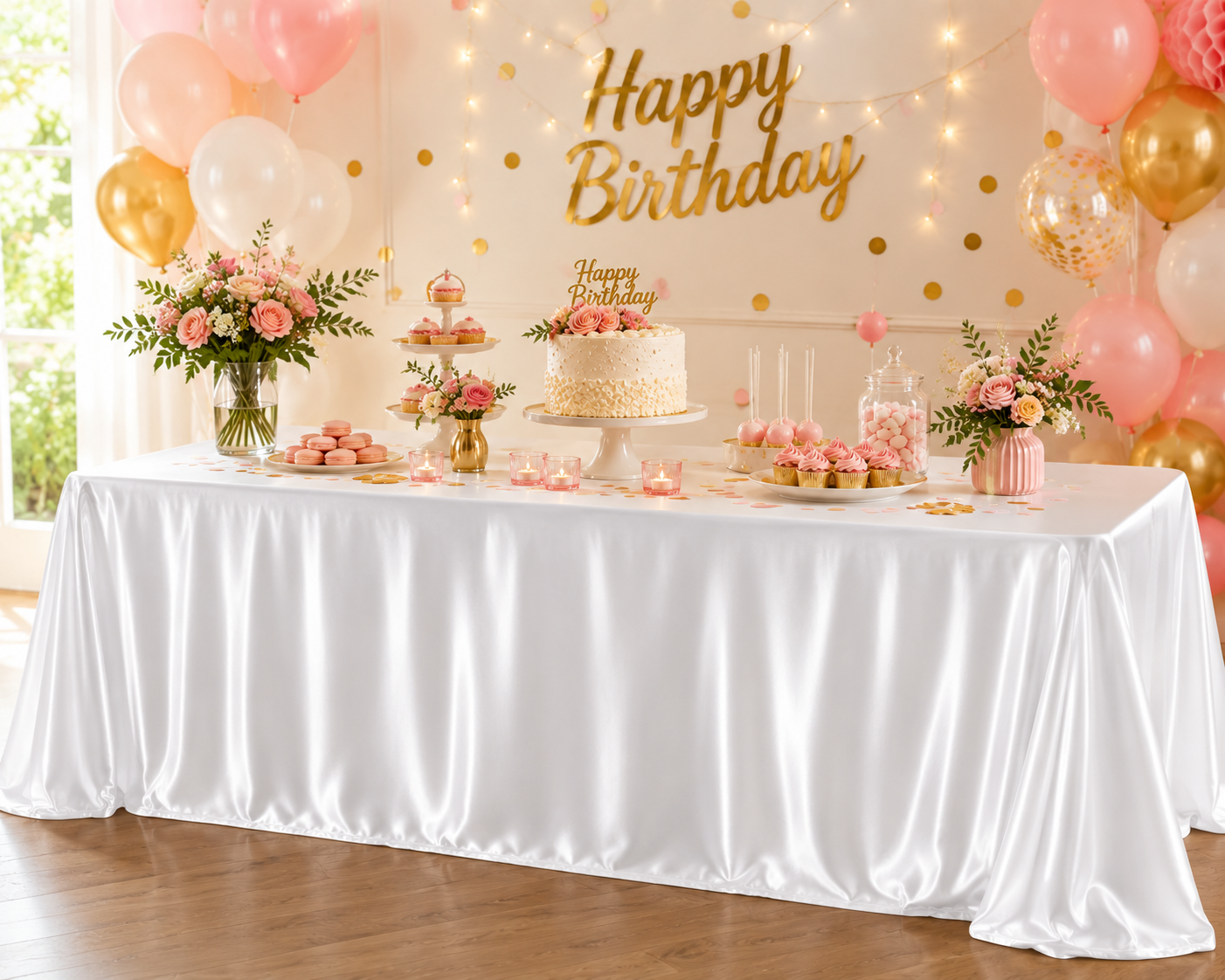 Tissus Satin Blanc - 400cm x 140cm