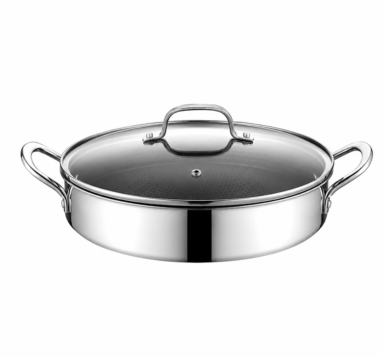 Sautoir 28cm - Sans PFOA et PFAS - Structure nid d'abeille - tous feux dont induction