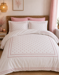 Housse de couette Perle Rose - 220x240cm - 100% coton