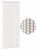 Rideau de Porte Polyester - Boules Blanc - 90x200cm