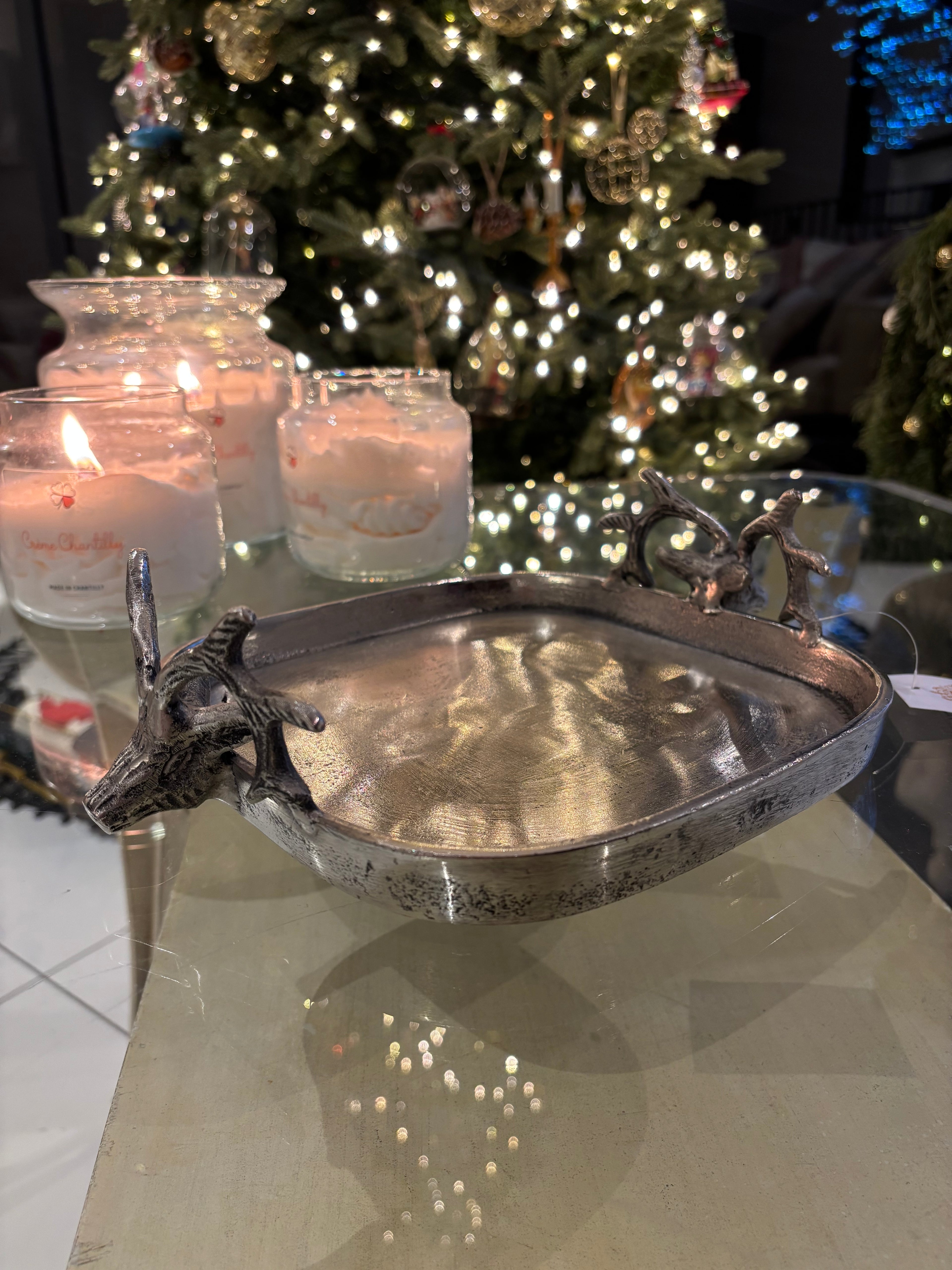 Petit plateau carré cerfs