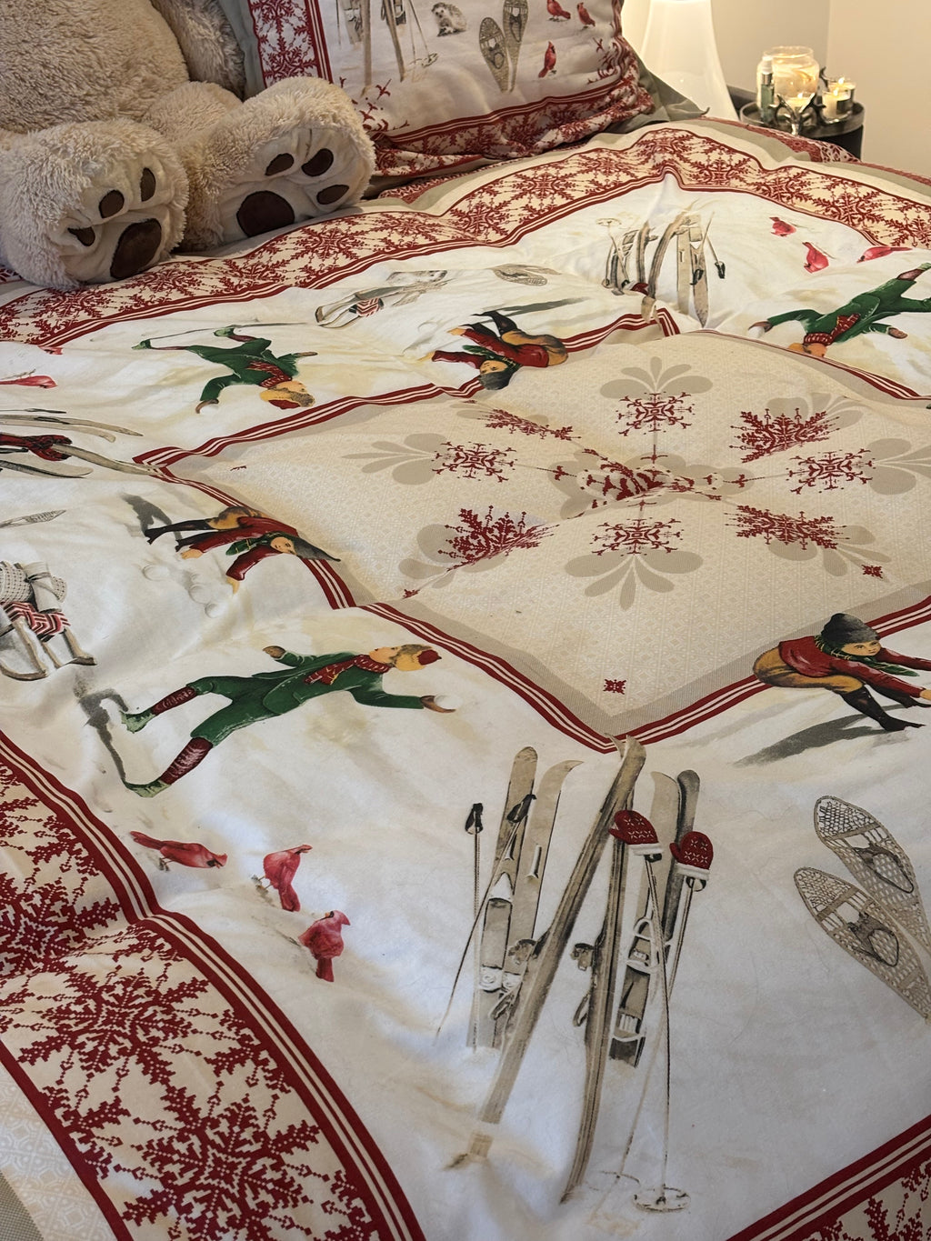 Housse de couette 200x200 Skieur 100% coton