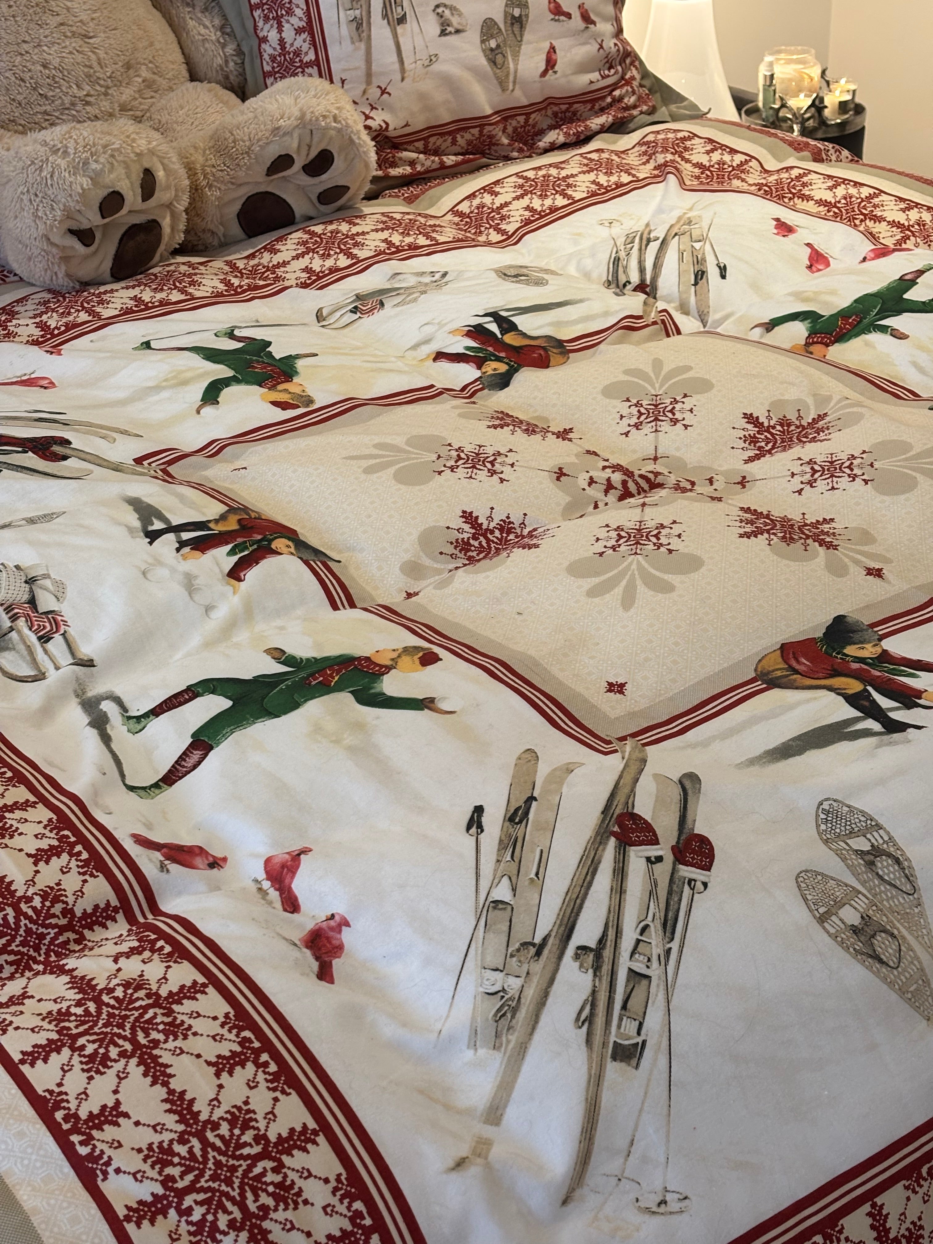 Housse de couette 200x200 Skieur 100% coton