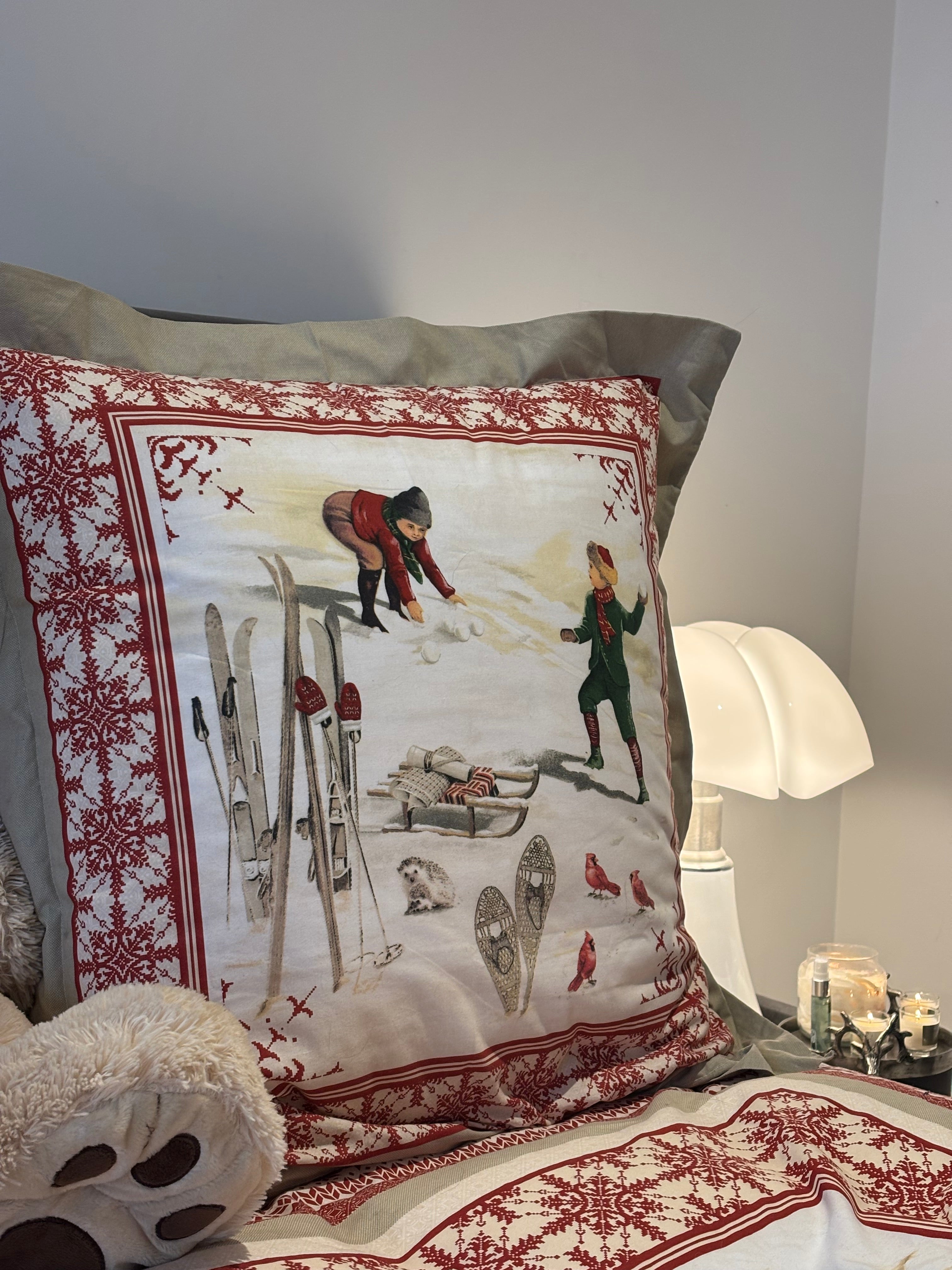 Housse de couette 200x200 Skieur 100% coton