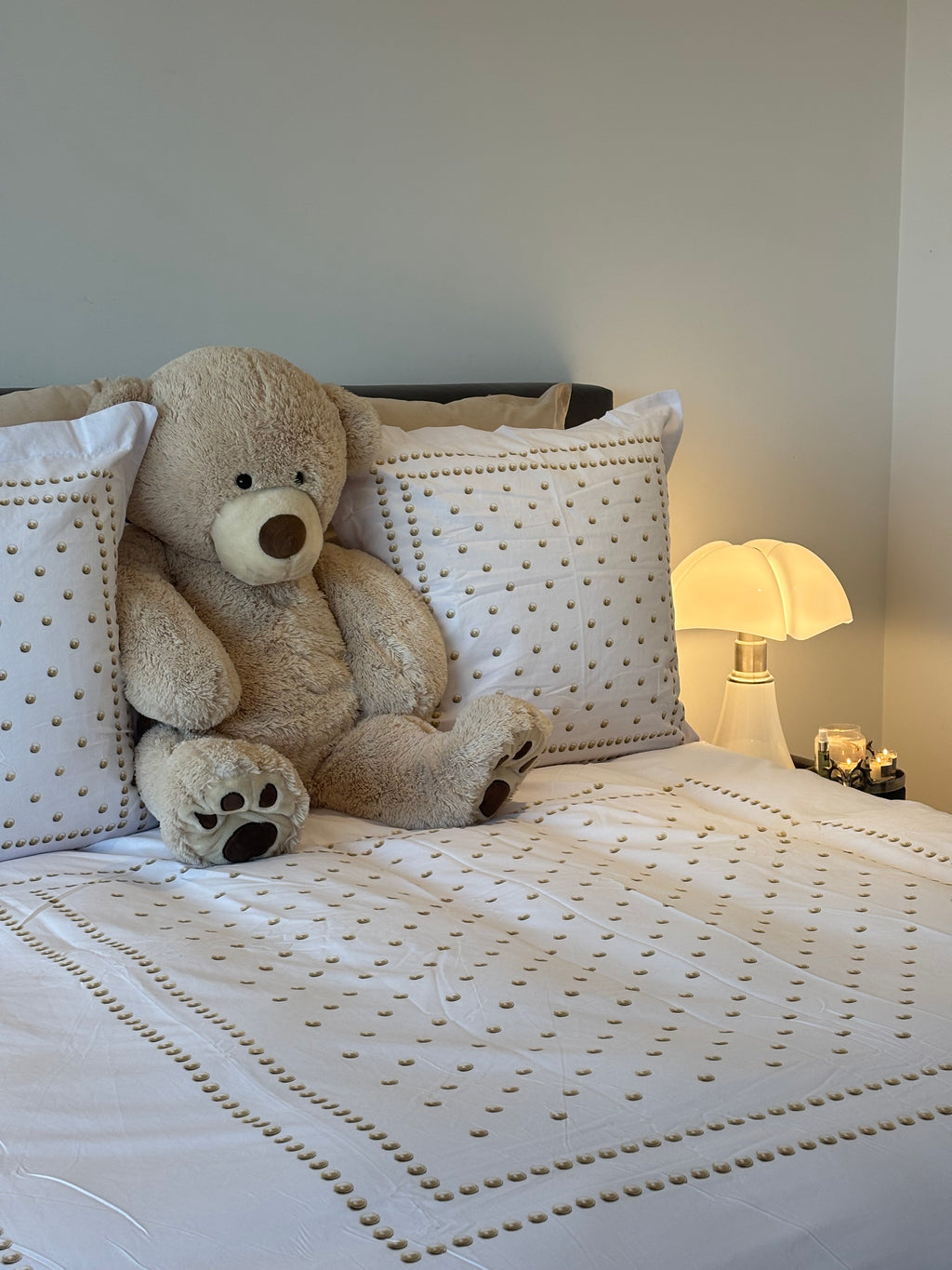 Housse de couette 200x200 - Perle beige - 100% Coton