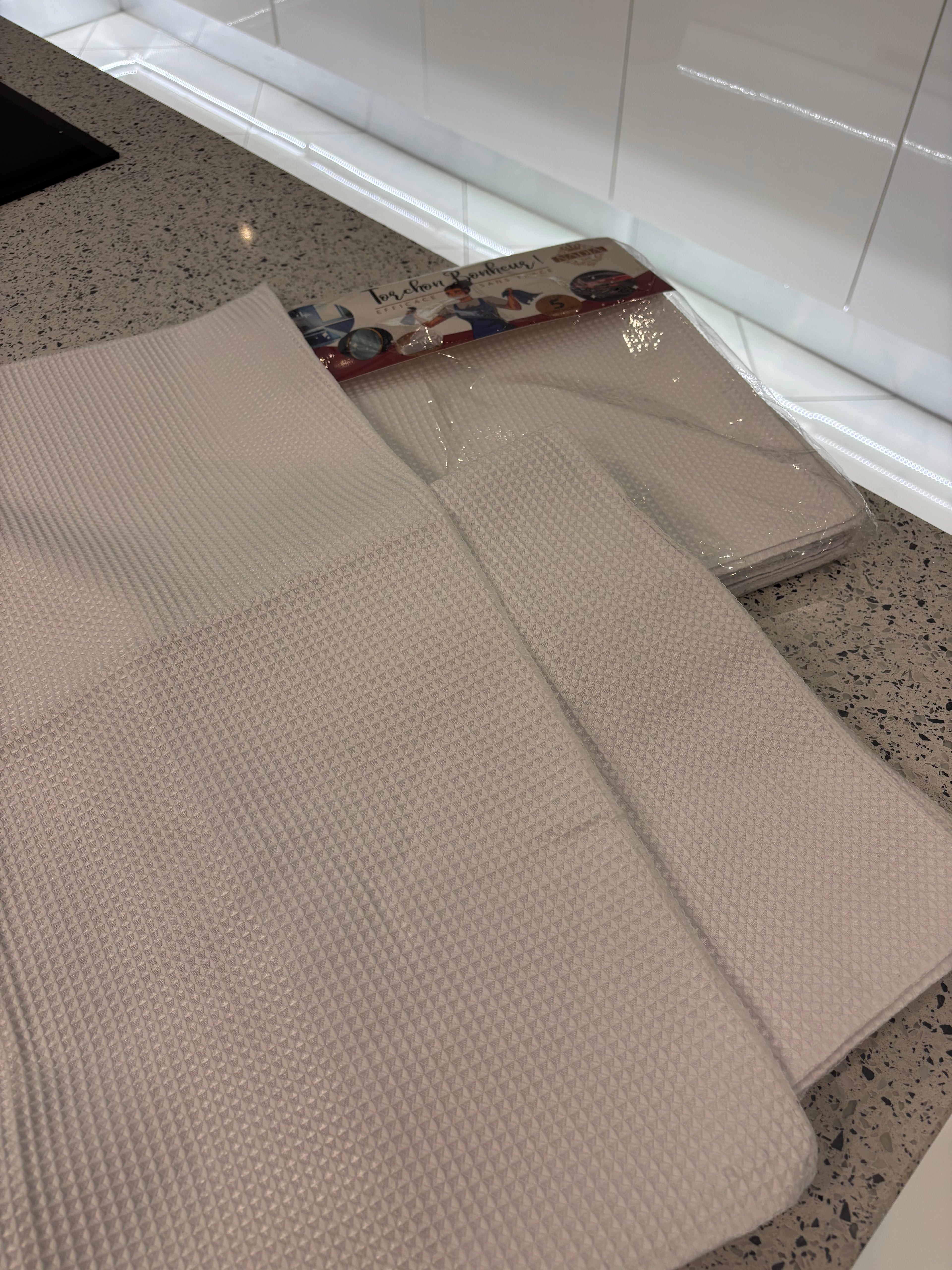 10 Torchons Bonheur Blanc