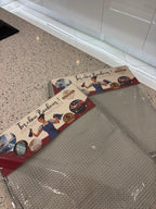 10 torchons Bonheur Gris polyvalents de 60x50 cm