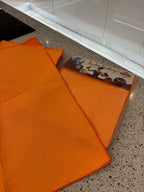 10 torchons Bonheur Orange polyvalents de 60x50 cm