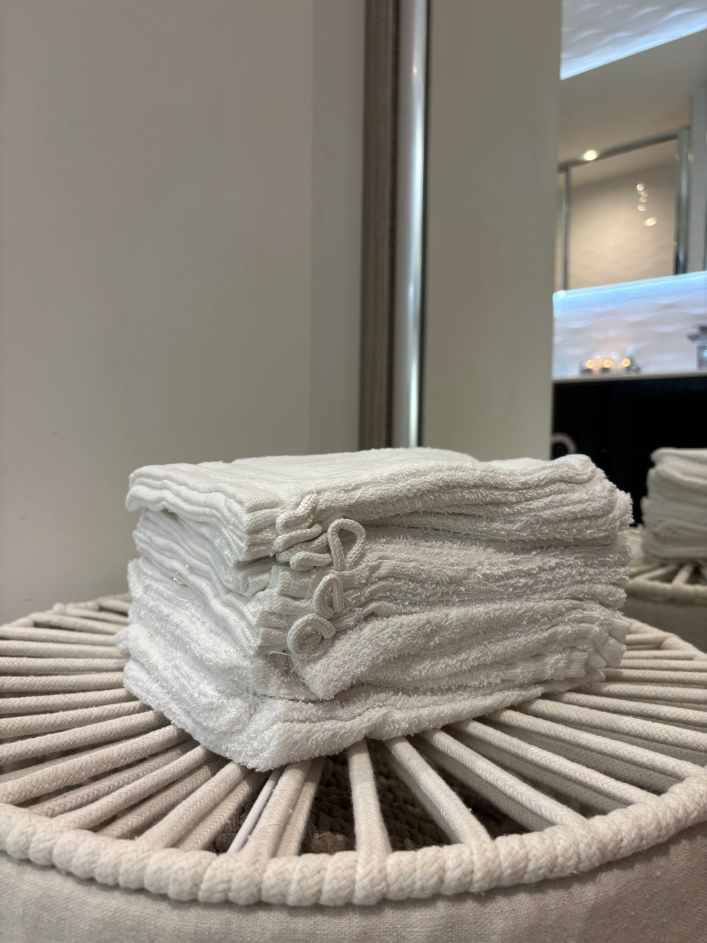 Ensemble complet de 26 pièces - 6 serviettes de toilette + 20 gants - coton 100%