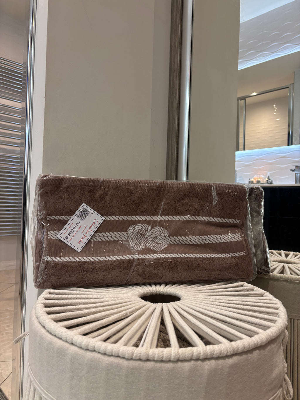 Ensemble complet de 26 pièces Marron - 6 serviettes de toilette + 20 gants - 100% Coton