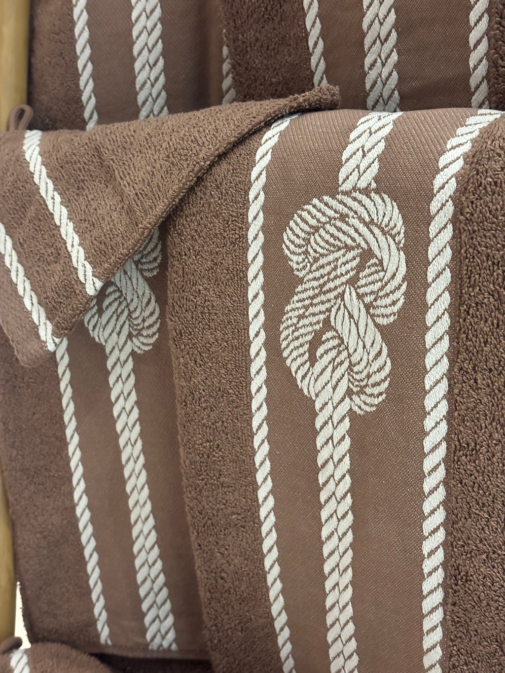 Ensemble complet de 26 pièces Marron - 6 serviettes de toilette + 20 gants - 100% Coton