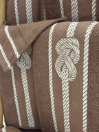 Ensemble complet de 26 pièces Marron - 6 serviettes de toilette + 20 gants - 100% Coton