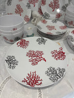 Service de Vaisselle Corail 24 Pièces en Mélamine