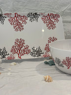 Ensemble Corail Plateau & Saladier en Mélamine