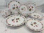 Service de Vaisselle Fraise 24 Pièces en Mélamine